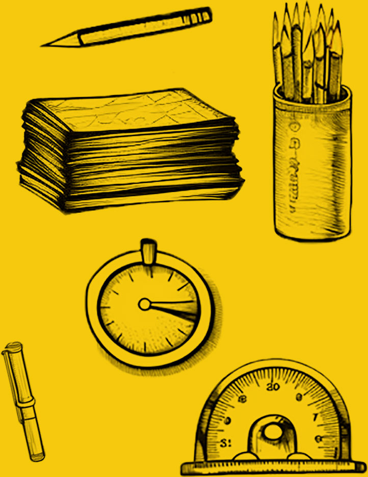 pencil-case-stopwatch-pen-protractor-documents